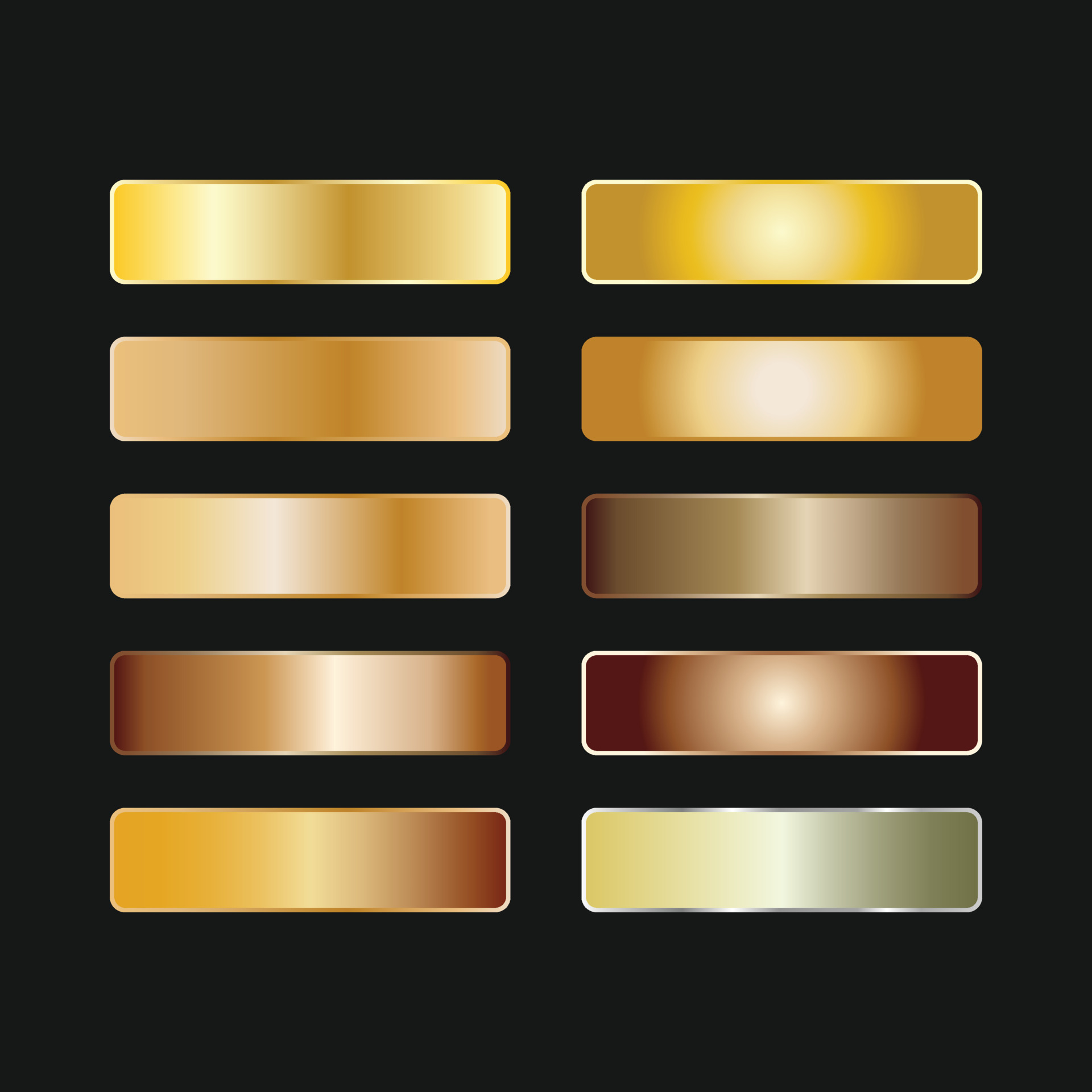 silver titanium iron color palette metallic gradient 4186657 Vector Art