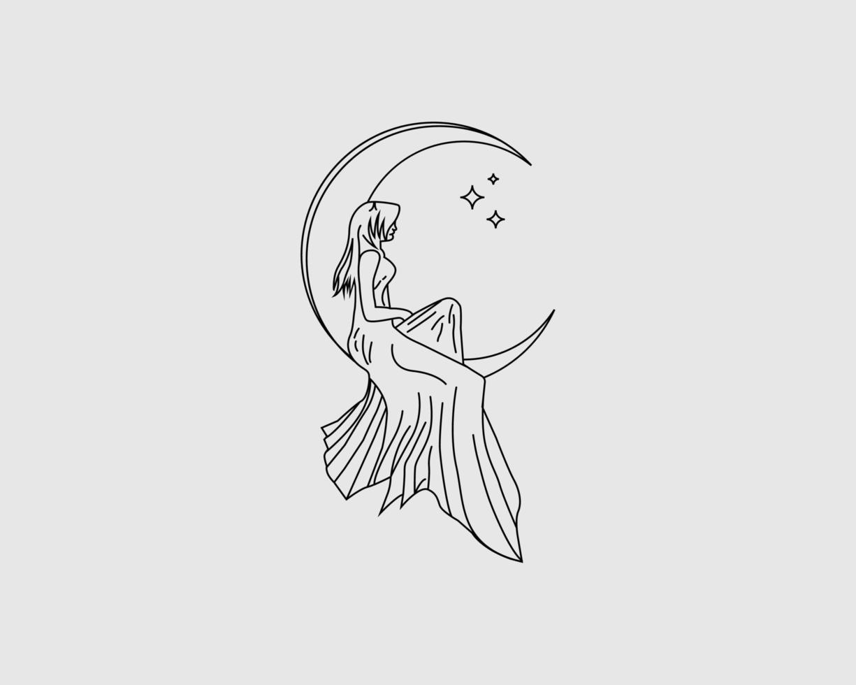 fairy queen logo design vector