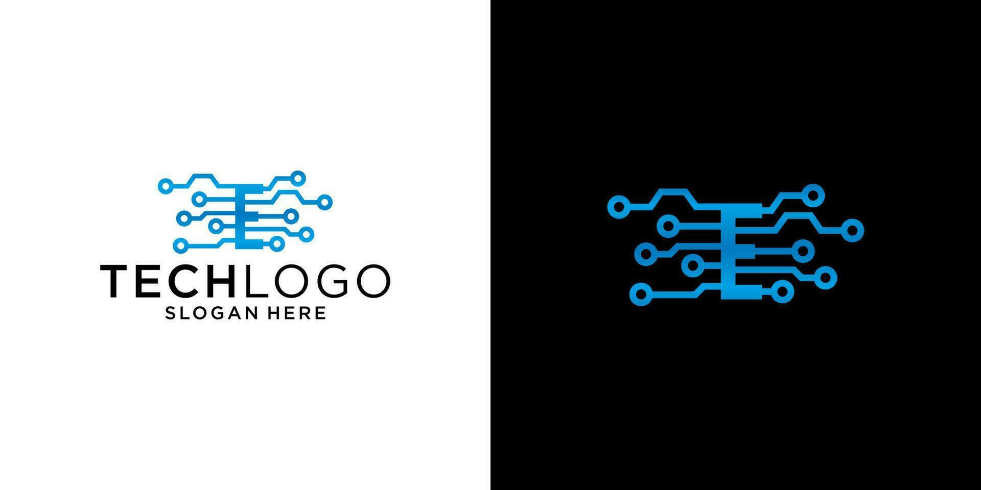 E logo technology design template vector