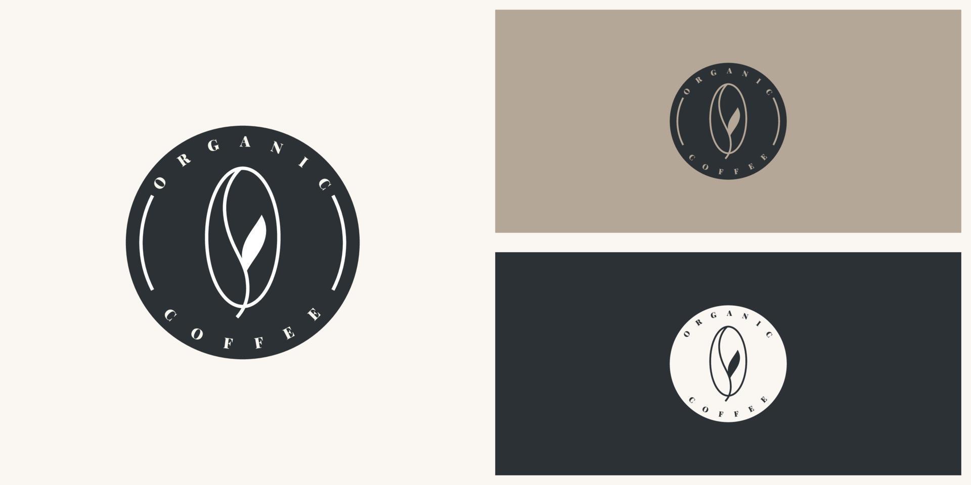 Premium coffe beans logo illustration template design vector