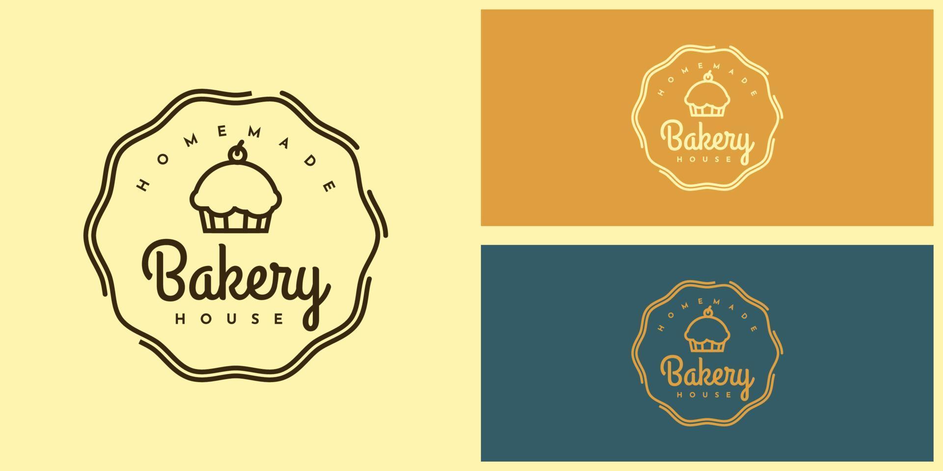 Homemade Bakery House logo design vector