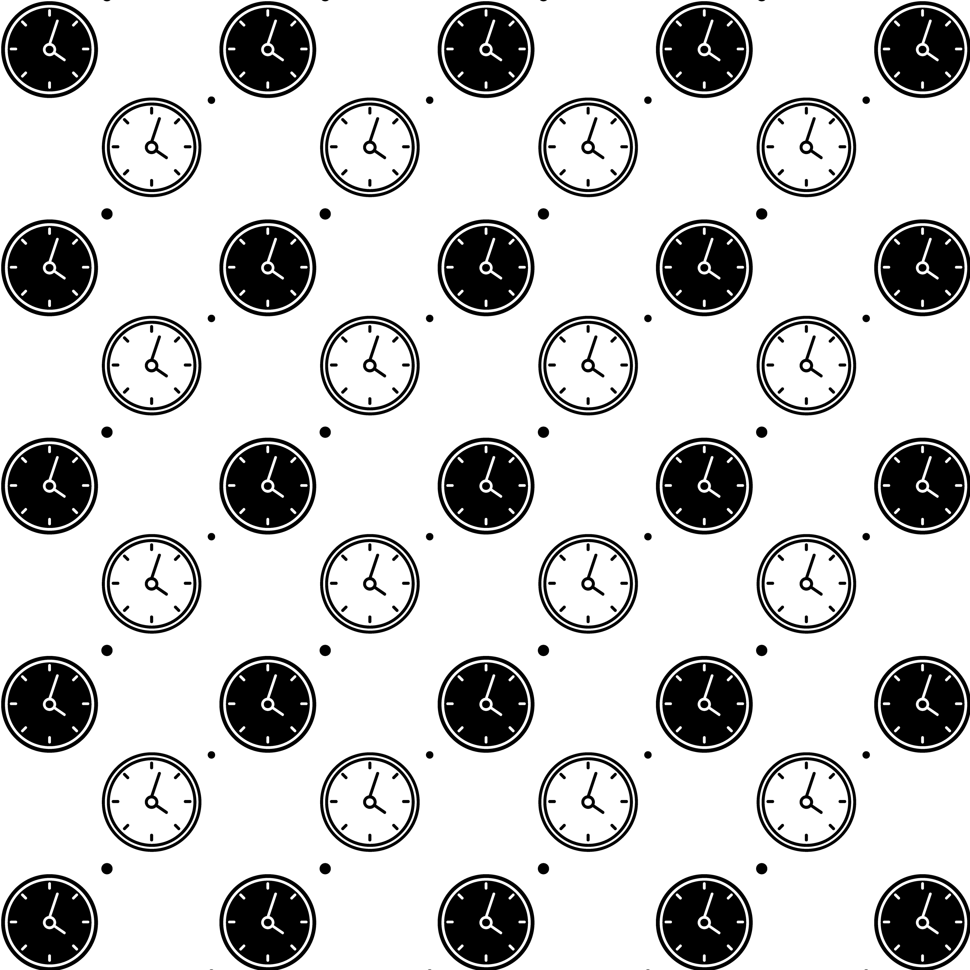 Seamless pattern wall clock on white background 4187396 Vector Art at