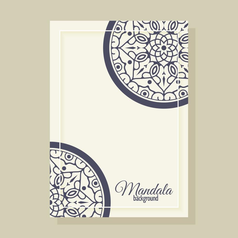 flat color mandala cover collection vector