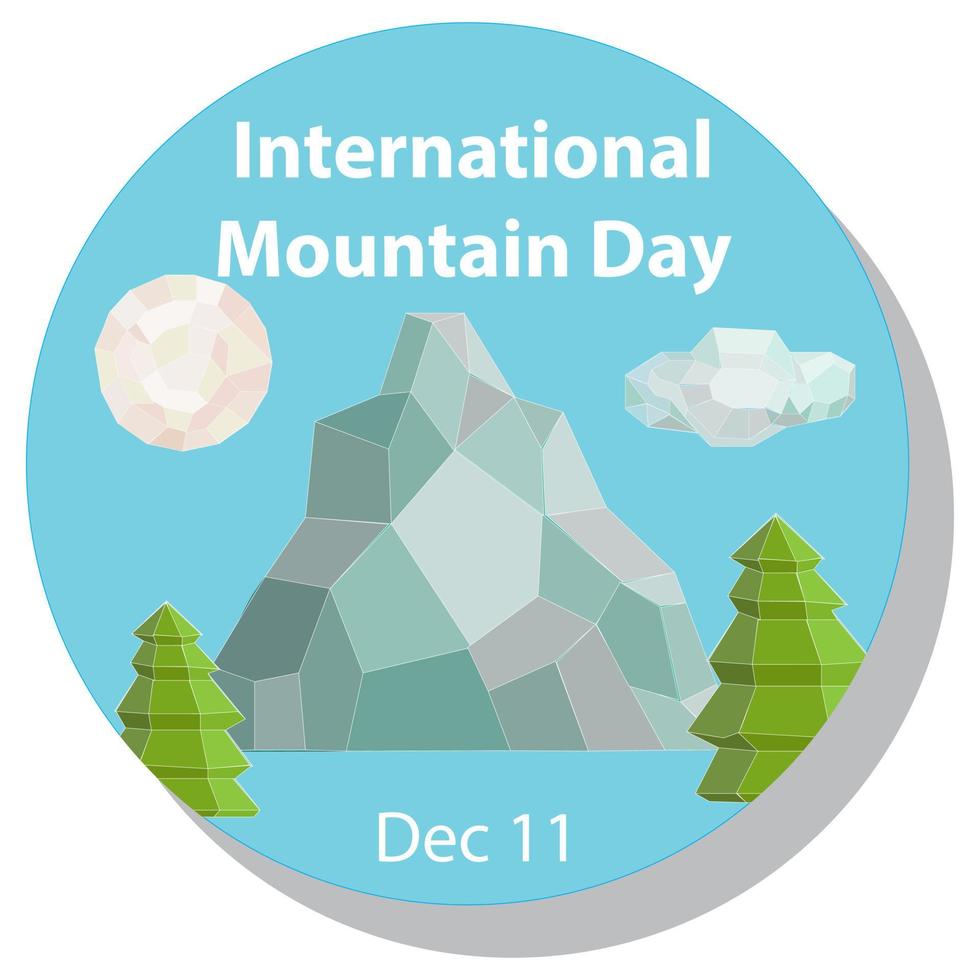 International Mountain Day Sign vector