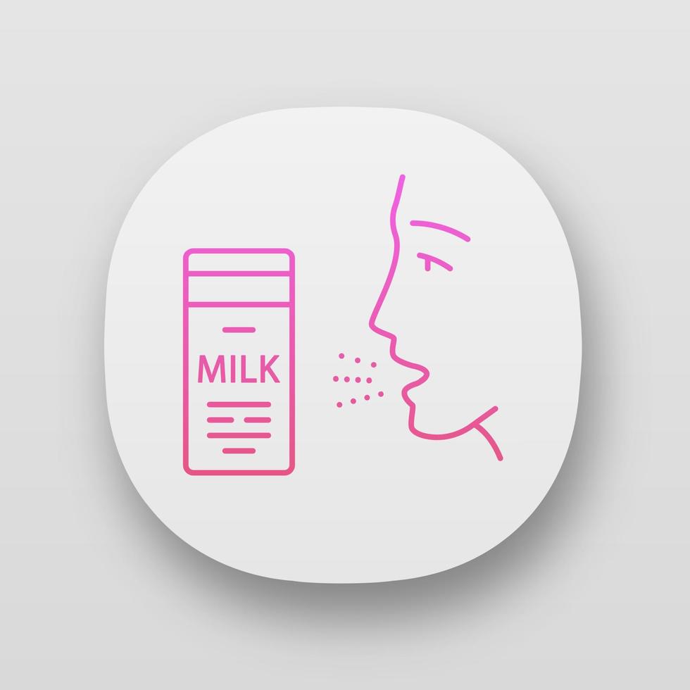 Milk allergy app icon vector