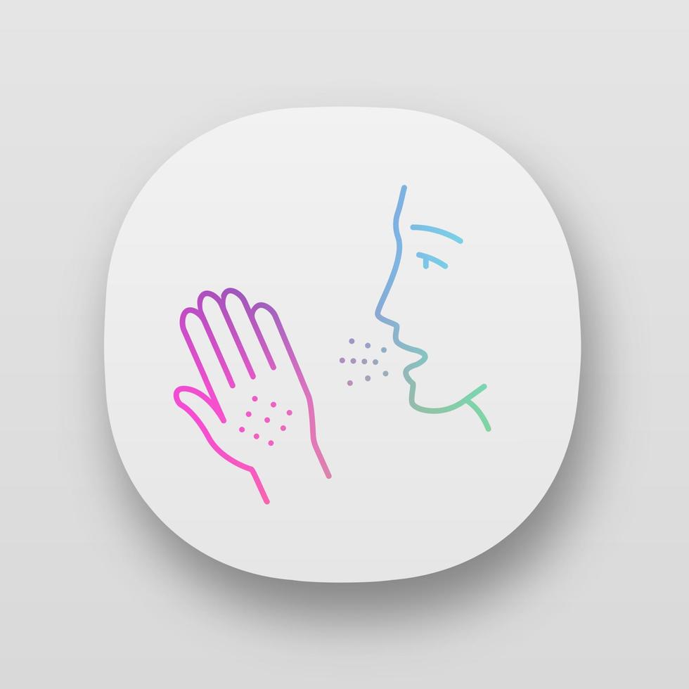 Allergy symptoms app icon vector