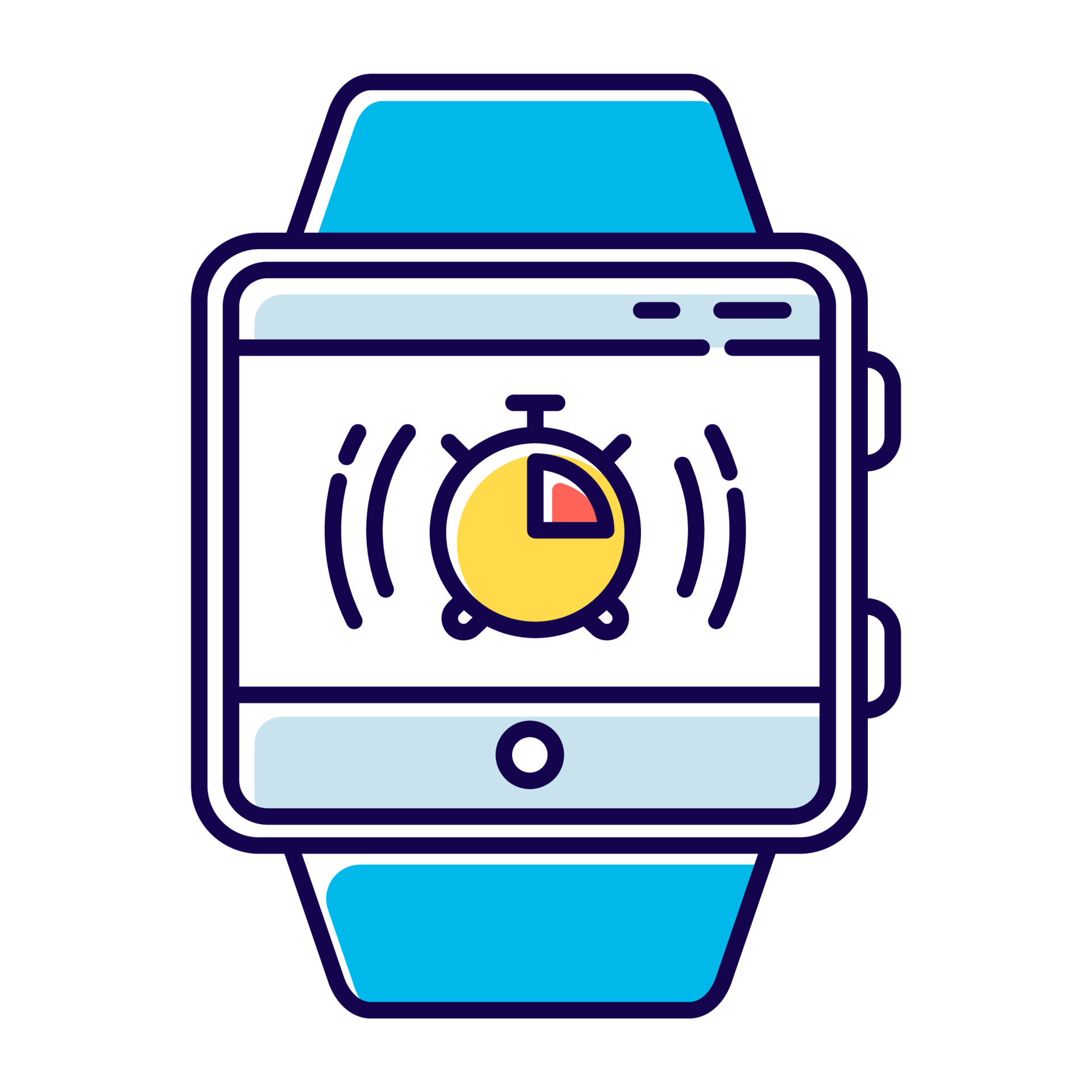 Fitness tracker with stopwatch and shop timer