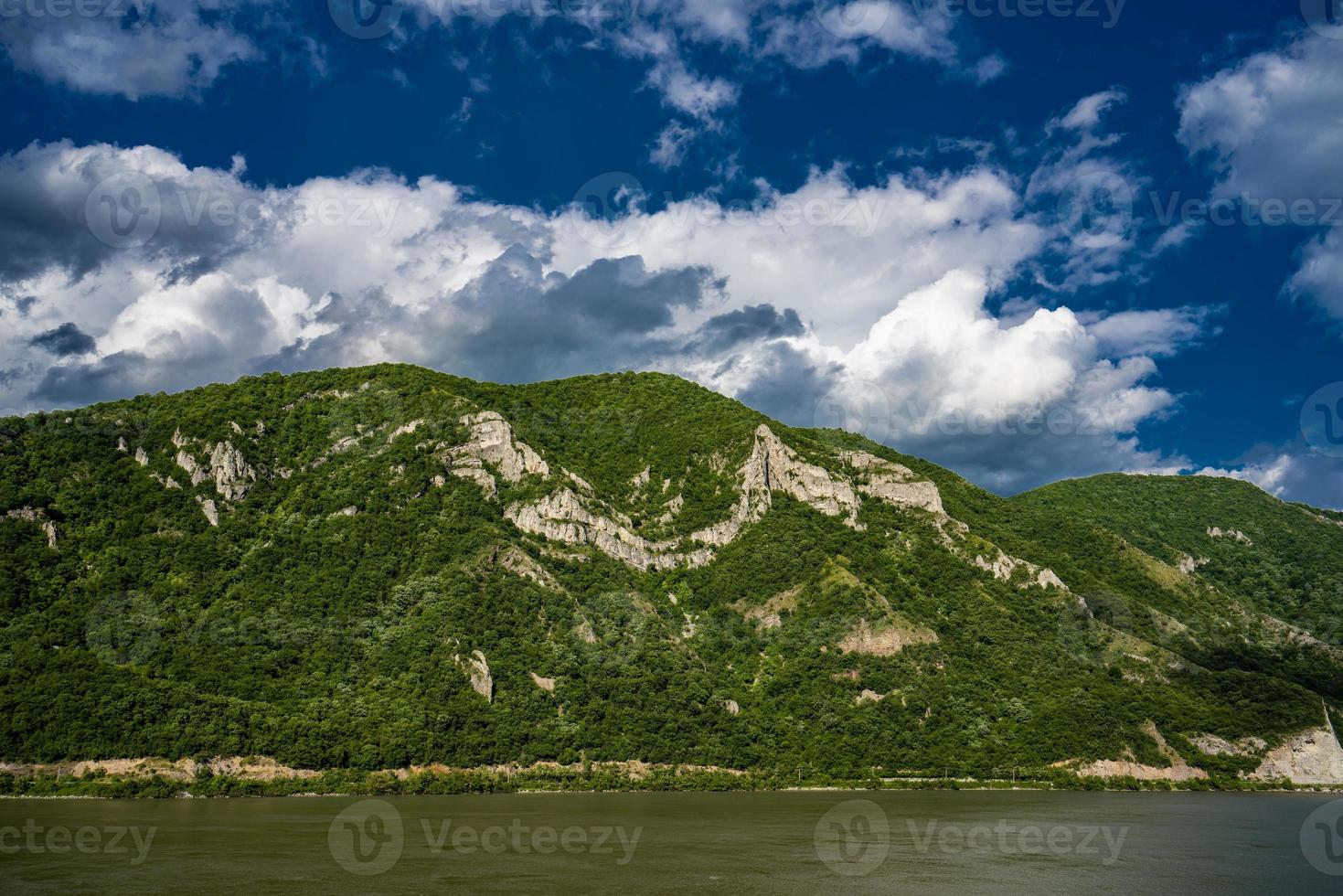 Danube gorge in Djerdap on the Serbian-Romanian border photo