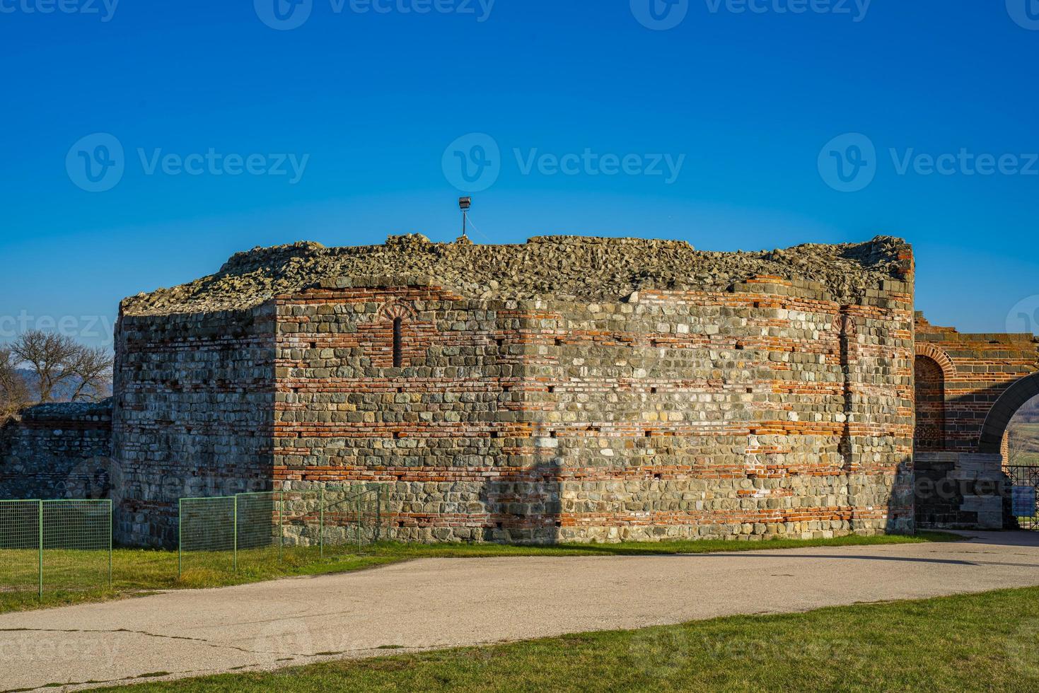 Remains of ancient Roman complex of palaces and temples Felix Romuliana near Gamzigrad, Serbia photo