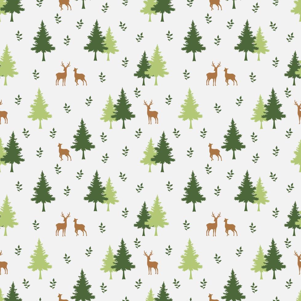Happy holiday with Christmas tree seamless pattern on pastel background vector