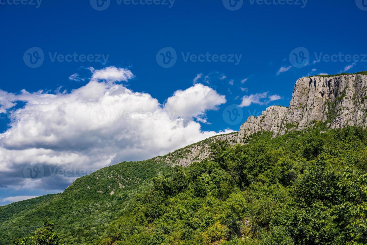 Danube gorge in Djerdap on the Serbian-Romanian border photo