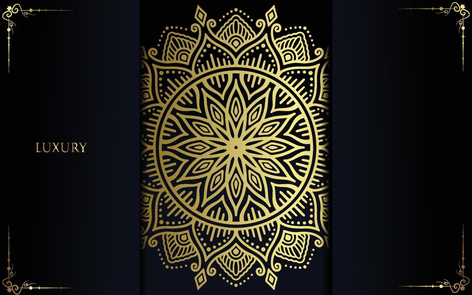 Abstract luxury mandala gold arabesque east style vector