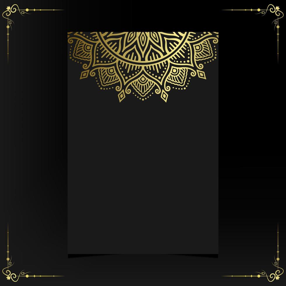 Abstract luxury mandala gold arabesque east style vector