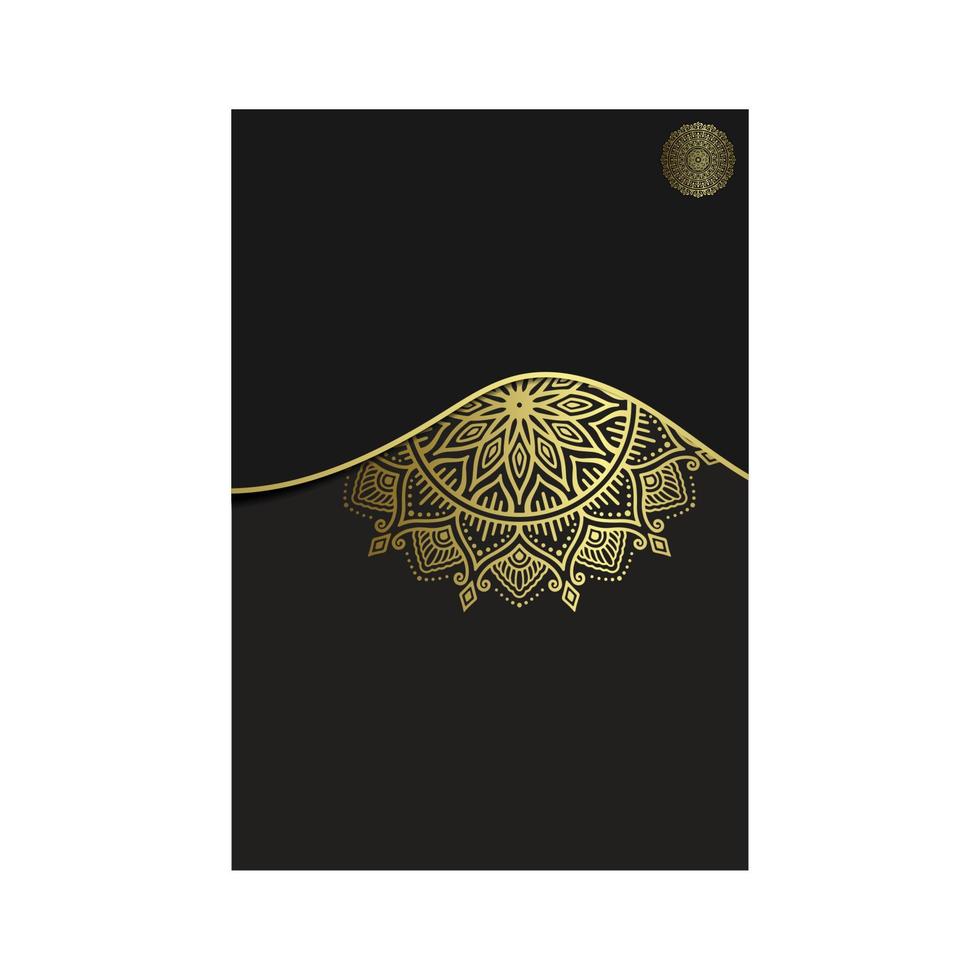 Abstract luxury mandala gold arabesque east style vector