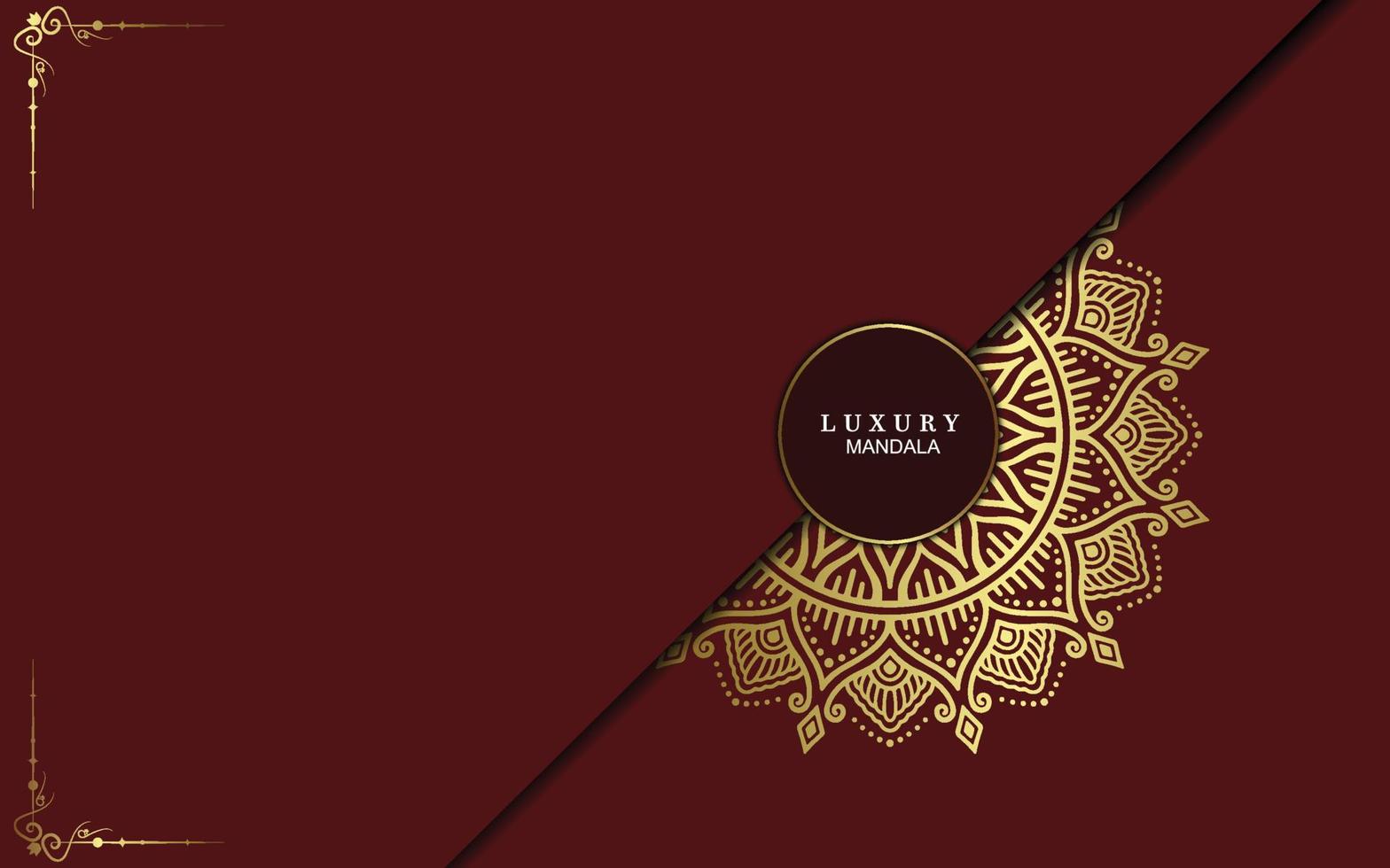 Abstract luxury mandala gold arabesque east style vector