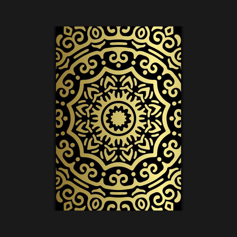 Abstract luxury mandala gold arabesque east style vector