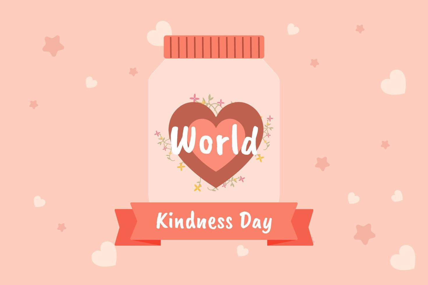 World Kindness Day. Holiday concept. Template for background, banner, card, poster with text inscription. vector