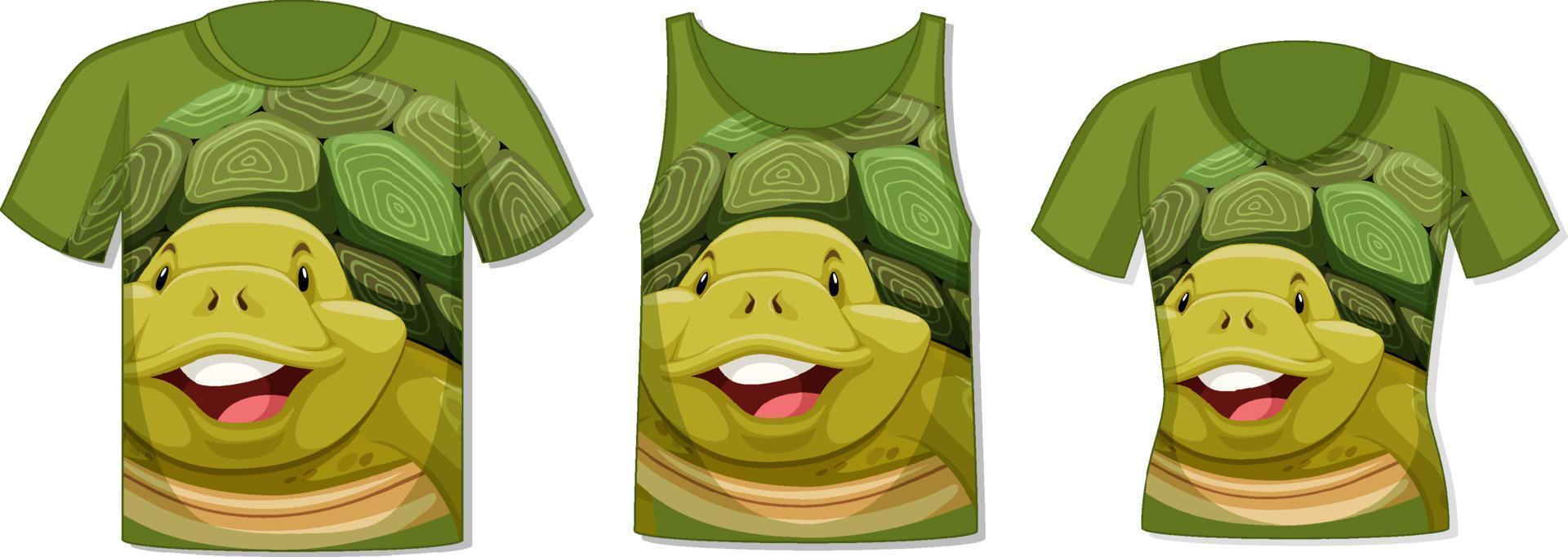 Different types of tops with turtle pattern 4192144 Vector Art at Vecteezy
