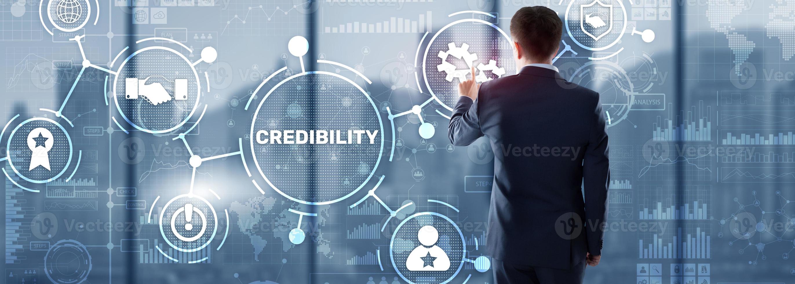 Credibility improvement. Modern business solution concept photo