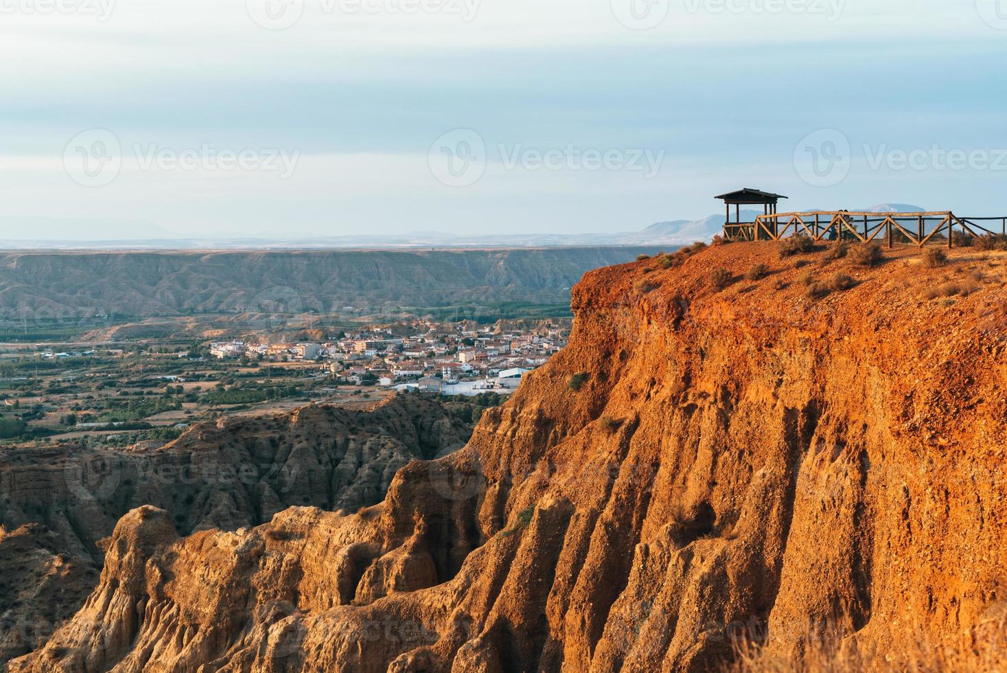 Mirador barrancos en marchal, Guadix, Granada, España foto