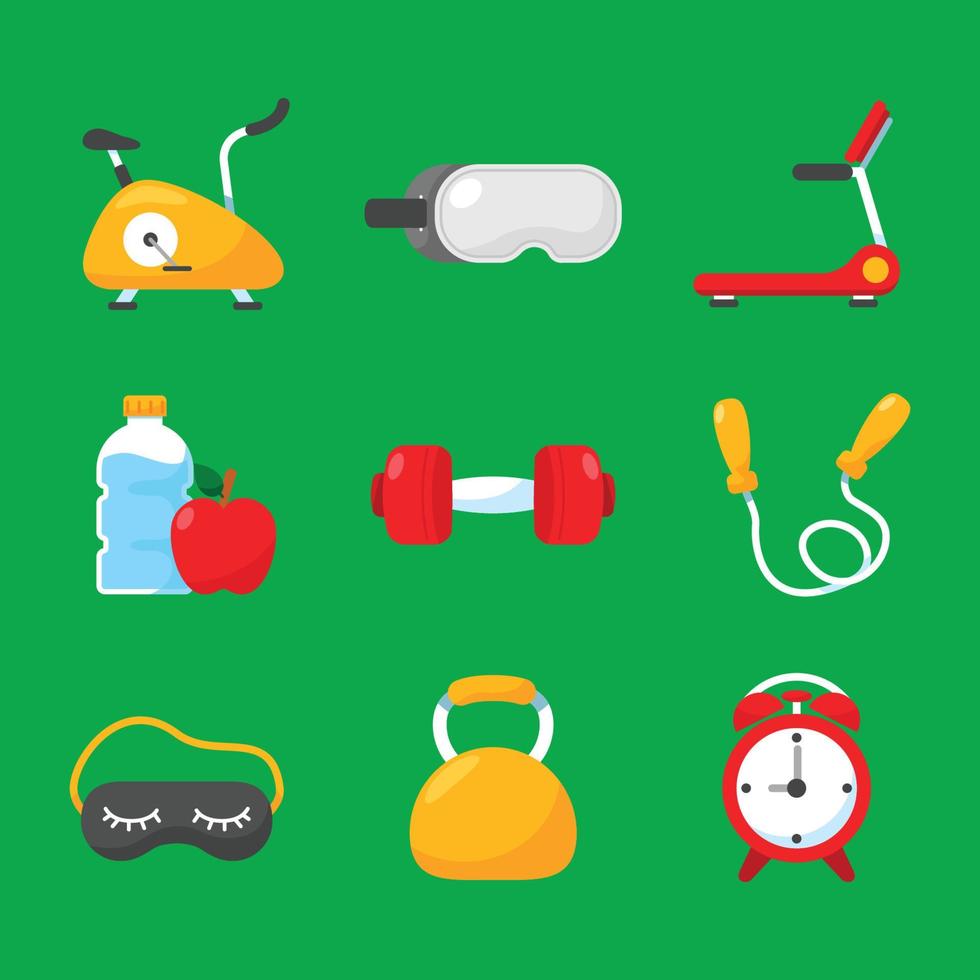 Healthy Lifestyle From Home Plan vector