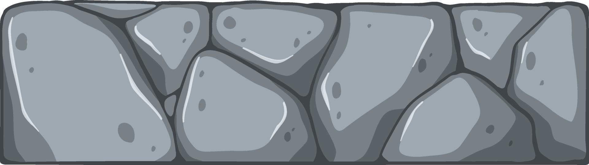 Isolated stone brick in cartoon style vector