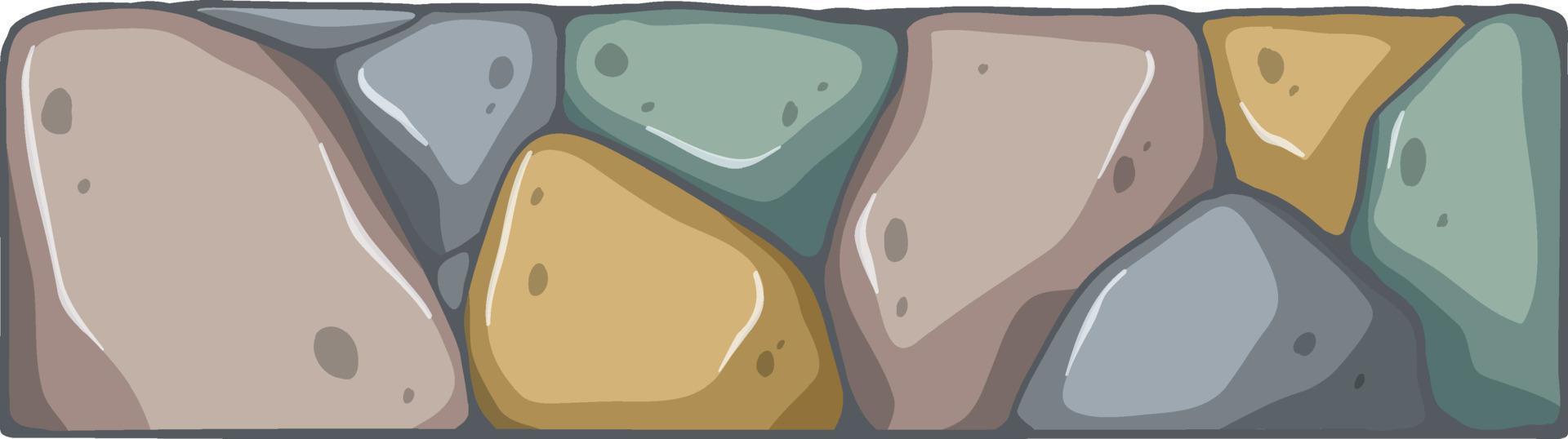 Isolated stone brick in cartoon style vector