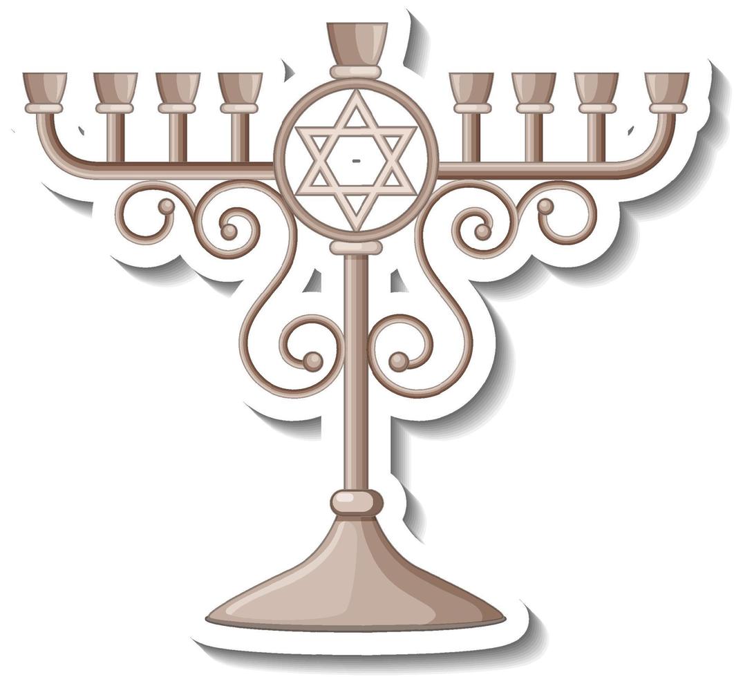 Lampstand or candle holder on white background vector