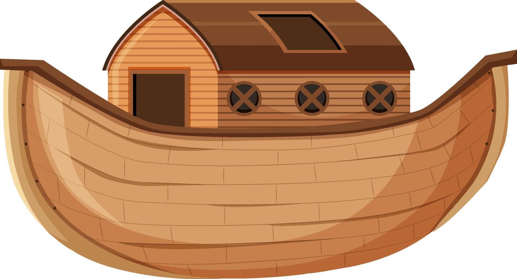 Blank Noah's Ark cartoon style isolated vector