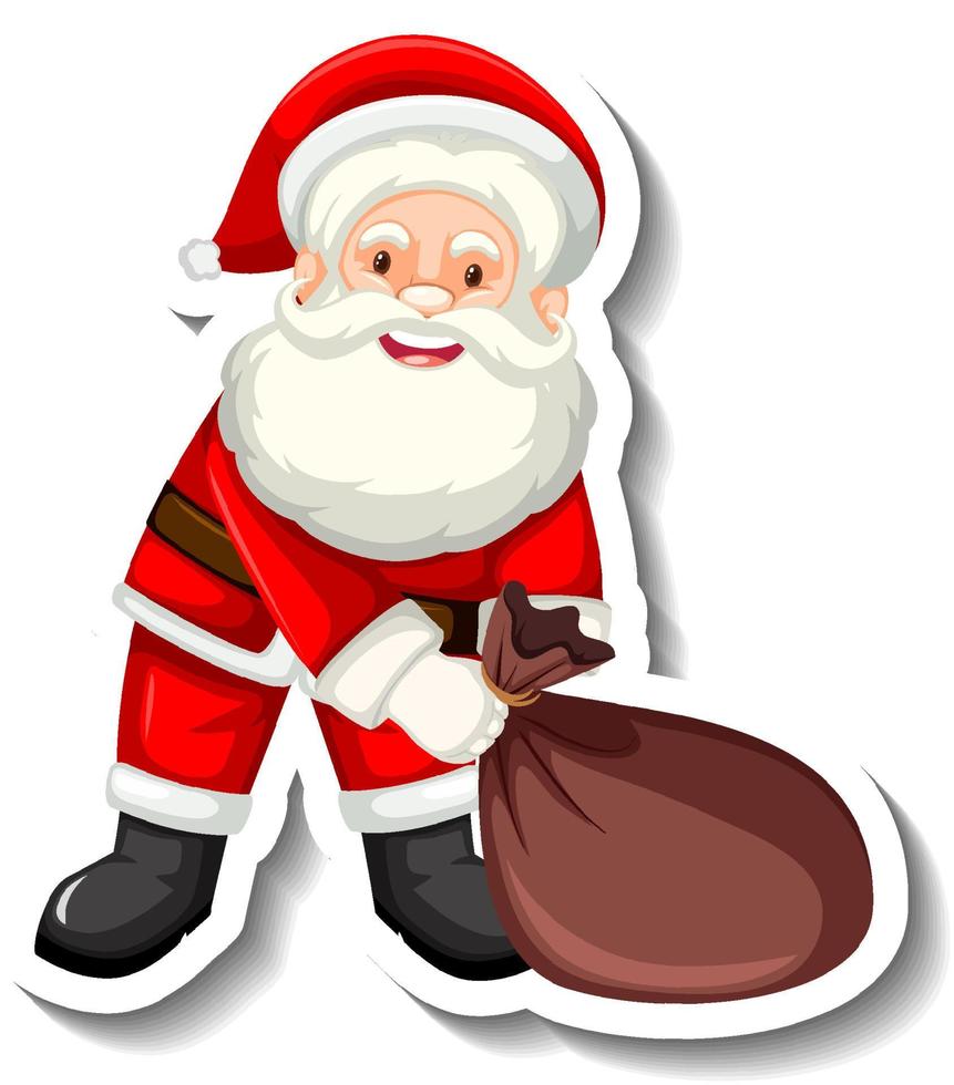 personaje de dibujos animados de santa claus vector