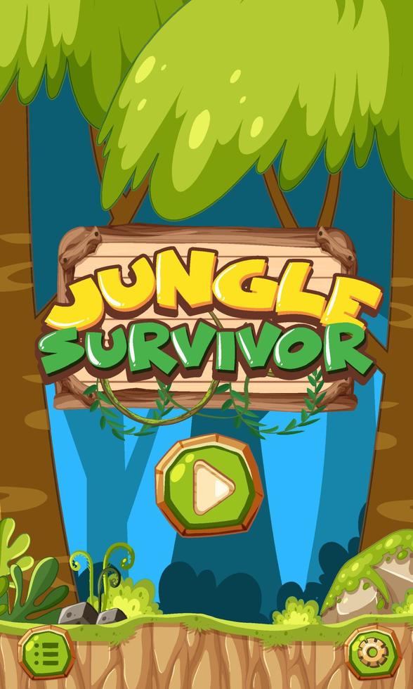 Platform game user interface design vector