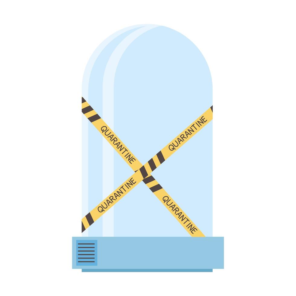 quarantine medical dome covid 19 coronavirus pandemic vector
