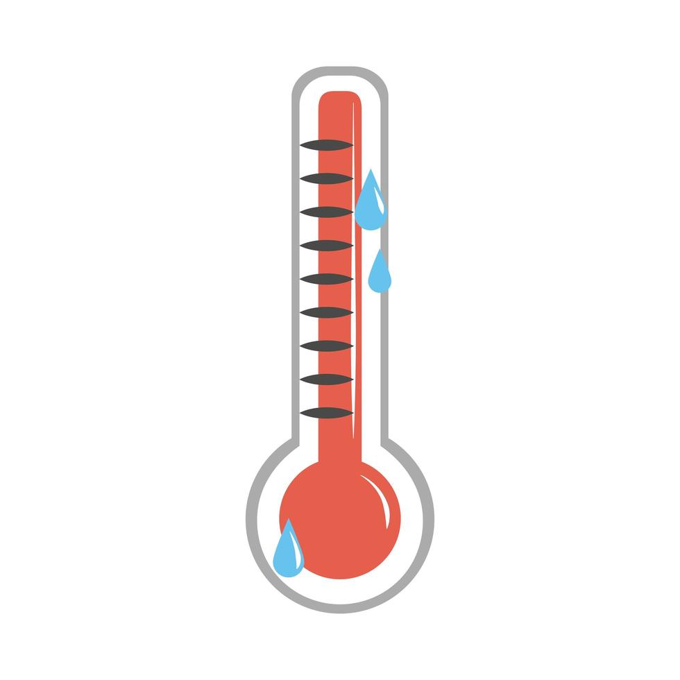 online doctor thermometer temperature testing care flat style icon vector