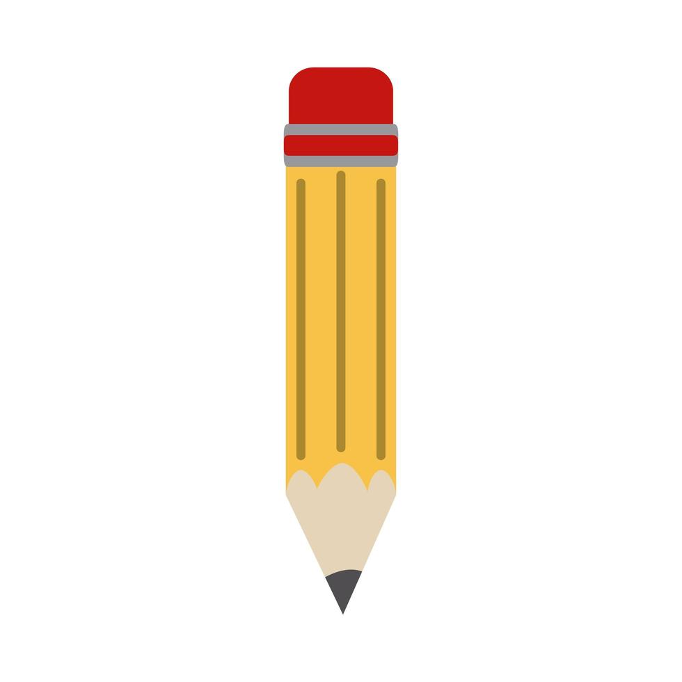 pencil write supply home education flat style icon vector
