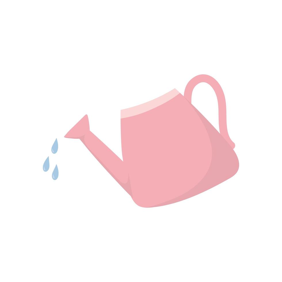 watering can water tool gardening isolated icon white background vector