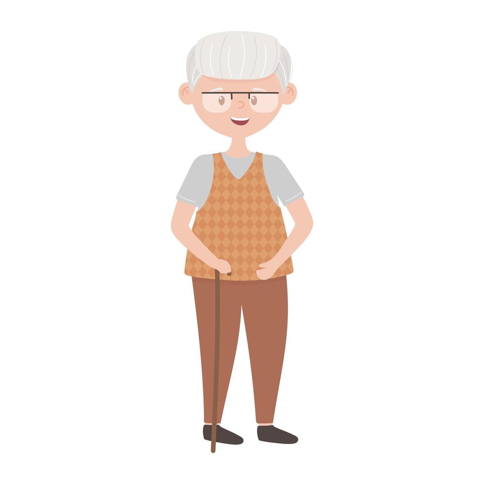 Isolated grandfather avatar vector design