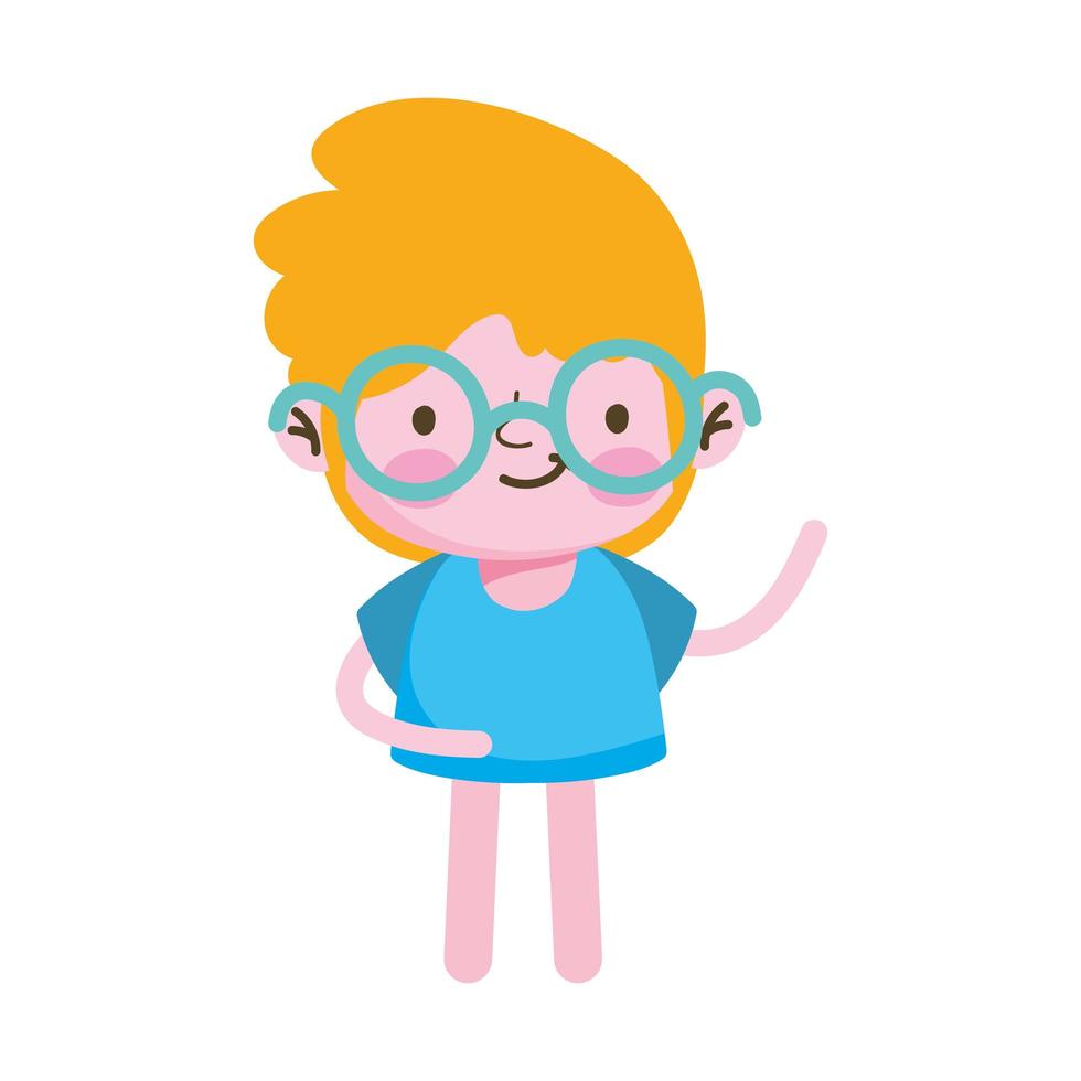 Isolated avatar boy with glasses vector design