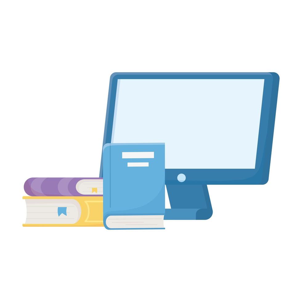 Isolated ebooks and computer vector design