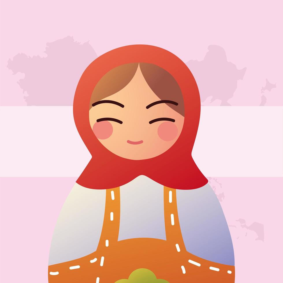 matryoshka doll traditional vector