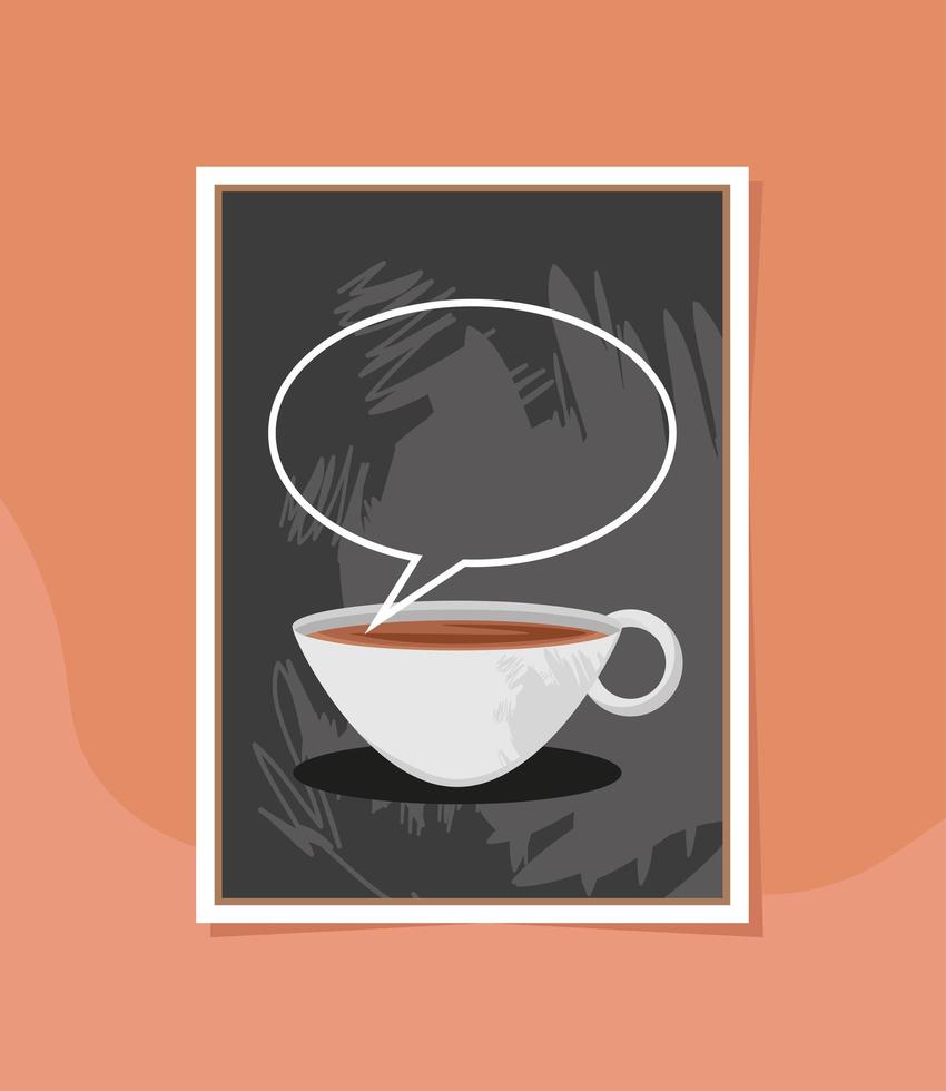 coffee in chalkboard vector