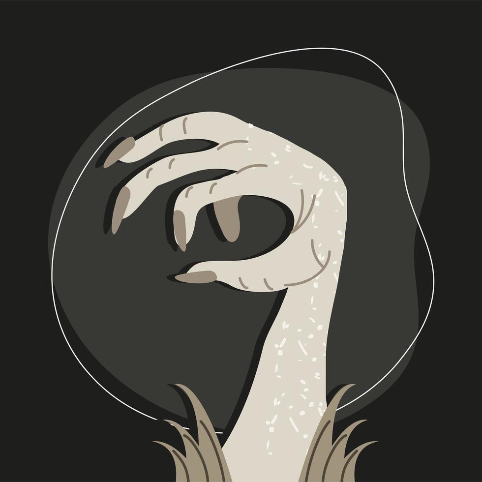 creepy hand zombie vector