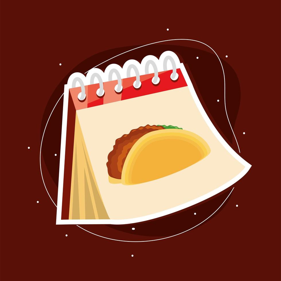 taco day celebration vector