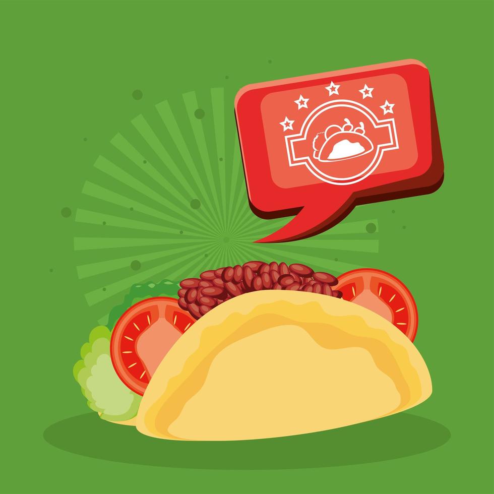 taco fast food vector