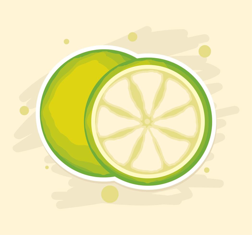 rebanada de fruta de limón vector