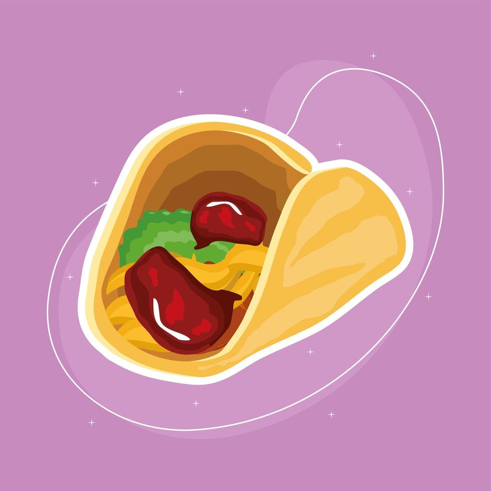 fast food taco vector