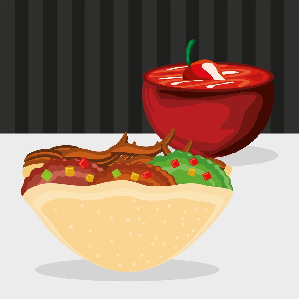 taco hot sauce vector