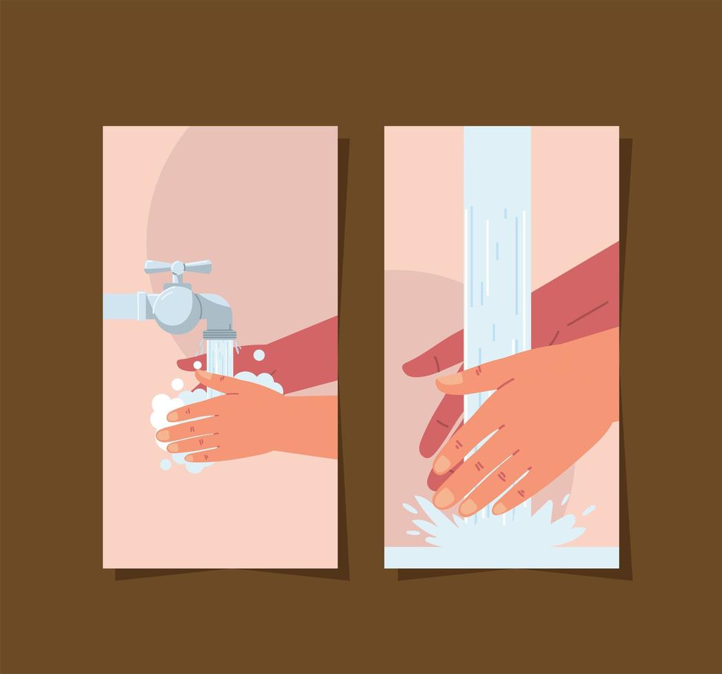 hand washing hygiene vector