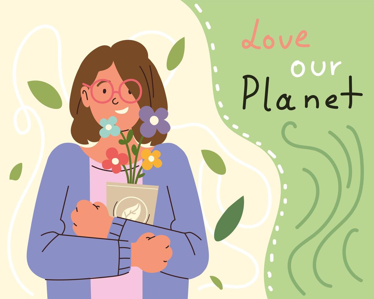 love our planet vector