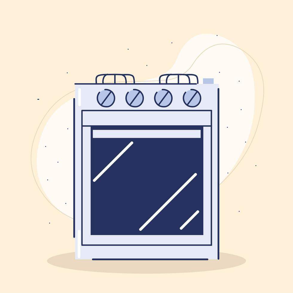 aparato de estufa y horno vector