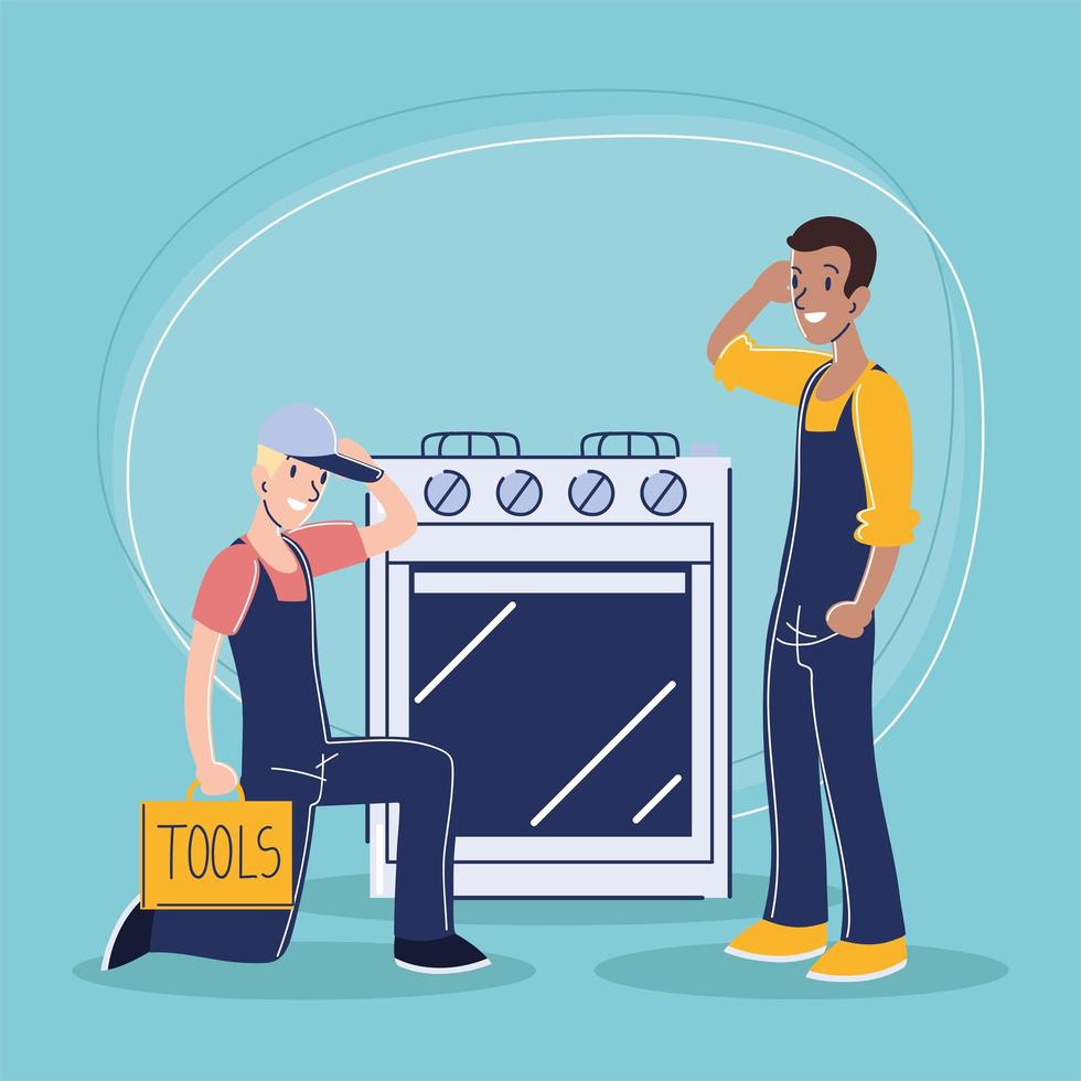 home appliance repair service vector